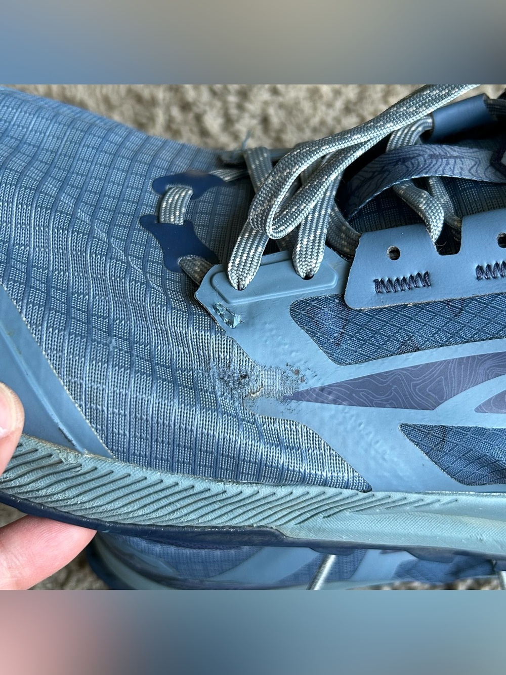 Altra Lone Peak 8 Trail Running Shoes Mens 12.5 Mineral Blue EGO MaxTrac Sneaker - Picture 11 of 16